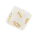 Pack of 10pcs Pearl White D10 Ten Sided Game Dice D&D TRPG Games Party Supplies Toys