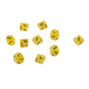 Pack of 10pcs Pearl Yellow D10 Ten Sided Game Dice D&D TRPG Games Party Supplies Toys