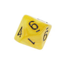 Pack of 10pcs Pearl Yellow D10 Ten Sided Game Dice D&D TRPG Games Party Supplies Toys