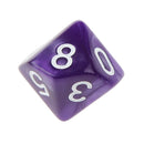 Pack of 10pcs Pearl Purple D10 Ten Sided Game Dice D&D TRPG Games Party Supplies Toys