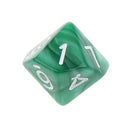 Pack of 10pcs Pearl Green D10 Ten Sided Game Dice D&D TRPG Games Party Supplies Toys
