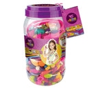 Parents Pop Beads Art Craft Kit Toy Gift DIY Wristlet Hair Band Multicolored Jar of 600