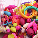 Parents Pop Beads Art Craft Kit Toy Gift DIY Wristlet Hair Band Multicolored Box of 240