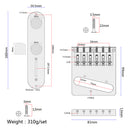 Guitar Bridge & 3 Way Switch Control Knob Plate Set Chrome w Carving Pattern