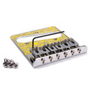 Guitar Bridge & 3 Way Switch Control Knob Plate Set Chrome w Carving Pattern