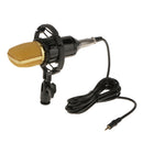 Condenser Microphone Mic Sound Studio Speech Recording Dynamic with Shock Mount Windshield Sponge Foam Cover BM700 Black