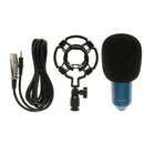 Condenser Microphone Mic Sound Studio Speech Recording Dynamic with Shock Mount Windshield Sponge Foam Cover BM700 Blue