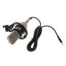 Condenser Microphone Mic Sound Studio Speech Recording Dynamic with Shock Mount Windshield Sponge Foam Cover BM700 Silver