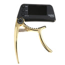TCapo20 Alloy Professional Acoustic Electric Guitar Bass Violin Capo Tuner Golden