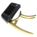 TCapo20 Alloy Professional Acoustic Electric Guitar Bass Violin Capo Tuner Golden