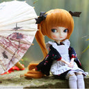 Japanese Kimono White Apron Stockings Set for 1/6 BJD SD BB Girl LUTS Dolls