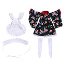 Japanese Kimono White Apron Stockings Set for 1/6 BJD SD BB Girl LUTS Dolls
