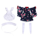 Japanese Kimono White Apron Stockings Set for 1/6 BJD SD BB Girl LUTS Dolls