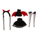 Devilish Winged Top & Skirt w/ Stockings Hair Band Set for 1/6 BJD SD Dolls