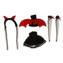 Devilish Winged Top & Skirt w/ Stockings Hair Band Set for 1/6 BJD SD Dolls