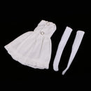 Set of Mandarin Sleeves Pink Coat w/ White Sleeveless Dress Clothes Accs for 1/6 BJD SD DOD Dolls