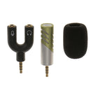 Mini 3.5mm Pro Condenser Microphone Mic with Foam Cover Sound Recording For Mobile Phone