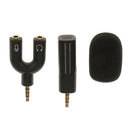 Mini 3.5mm Unidirectional Audio Professional Condenser R1 Microphone Windscreen Adapter Set FOR Samsung iPhone Smartphones
