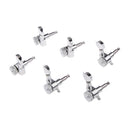 3R+3L Electric Guitar Part Tuning Pegs Tuners Threaded Machine Heads Silver