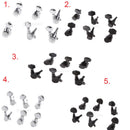 3R+3L Electric Guitar Part Tuning Pegs Tuners Threaded Machine Heads Silver