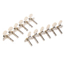 6L 6R Tuning Pegs Tuners Machine Heads for 12 String Acoustic Guitar - Cream