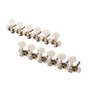 6L 6R Tuning Pegs Tuners Machine Heads for 12 String Acoustic Guitar - Cream