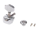 Silver Electric Acoustic Guitar Machine Head Tuning Peg w Ferrule Screw Set