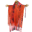 Scary Halloween Skeleton Skull Ghost Hanging Devil Body Rotating Eyes Flashing