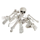 Plastic Horrible Skeletons Skull Bones Haunted House Halloween Decor Party Prop