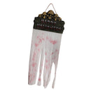 Horror Five Skulls Door Curtain with Blood Stain for Halloween Party Hanging Decor