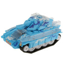 Electric Plastic Tank Model Kit Diecast Cars Tanks Toy Gift with Lights & Sounds Blue