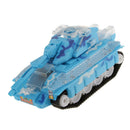 Electric Plastic Tank Model Kit Diecast Cars Tanks Toy Gift with Lights & Sounds Blue