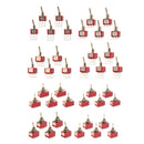 5pcs Red On/On Mini Toggle Switch 3 PIN SPDT Right Angle Length 39mm