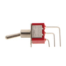 5pcs Red On/On Mini Toggle Switch 3 PIN SPDT Right Angle Length 39mm