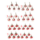 5pcs Red On/On Mini Toggle Switch 3 PIN SPDT Right Angle Length 39mm