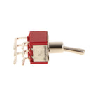 10 x On/On Positively Curved Small Mini Toggle Switch Round Handle 6 Pin Red