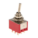 On/On Small Mini Toggle Switch 9 PIN Model 3PDT Red Pack of 10