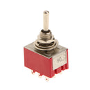 10 x On/Off/On Small Mini Toggle Switch Round Handle 9 Pin Red 3PDT