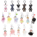 Bear Charm Key Chain w/ Lobster Clasp Lovely Handbag Accessory Red Stripe