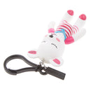 Bear Charm Key Chain w/ Lobster Clasp Lovely Handbag Accessory Red Stripe