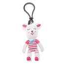 Bear Charm Key Chain w/ Lobster Clasp Lovely Handbag Accessory Red Stripe