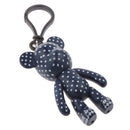 Bear Charm Key Chain w/ Lobster Clasp Lovely Handbag Accessory Blue Diamond