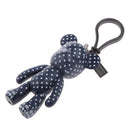 Bear Charm Key Chain w/ Lobster Clasp Lovely Handbag Accessory Blue Diamond
