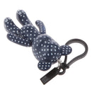 Bear Charm Key Chain w/ Lobster Clasp Lovely Handbag Accessory Blue Diamond