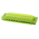 Orph Children's 10-Hole Plastic Harmonica Musical Instrument Green Kids Gift