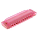 Children Kids 10 Holes Mouth Organ Harmonica Music Learning Toy Instrument Xmas Gift Pink