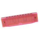 Children Kids 10 Holes Mouth Organ Harmonica Music Learning Toy Instrument Xmas Gift Pink