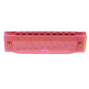 Children Kids 10 Holes Mouth Organ Harmonica Music Learning Toy Instrument Xmas Gift Pink