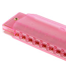 Children Kids 10 Holes Mouth Organ Harmonica Music Learning Toy Instrument Xmas Gift Pink