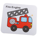 2 in 1 Water Doodle Drawing Cardboard w/Water Pen Jigsaw Puzzles Fire Engine